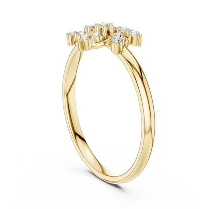 Seraphic Diamond Blossom Ring | Atelier Swirl Cluster Craft | Ultra Rare Silver Rose Plated Bridal Artifact