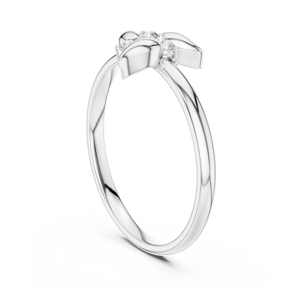 Organic Leaf Diamond Ring | Timeless Nature Beauty | Luxury Silver Rose Plated Fine Jewelry Statement Piece