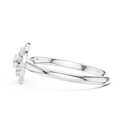 Mystic Floral Diamond Ring | Artisan Lotus Luxury Craft | Silver Gold Plated Glow