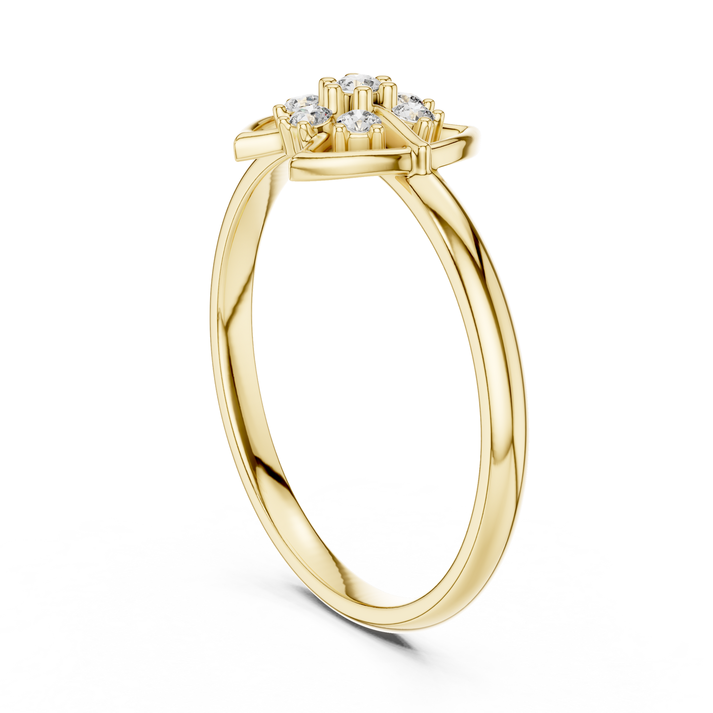 Mystic Floral Diamond Ring | Artisan Lotus Luxury Craft | Silver Gold Plated Glow