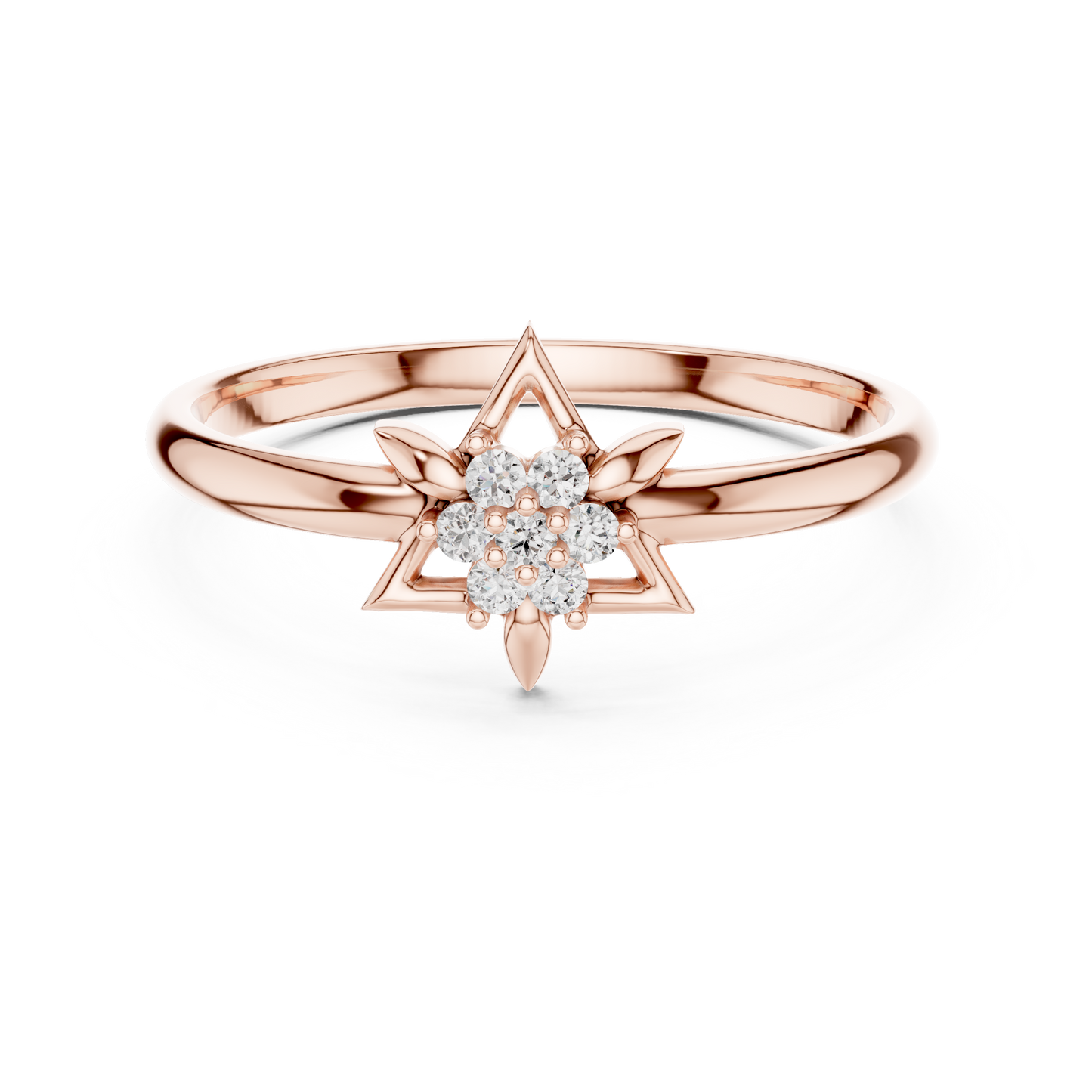 Ethereal Flower Diamond Ring | Timeless Luxury Love Symbol | White Gold Rose Yellow Style