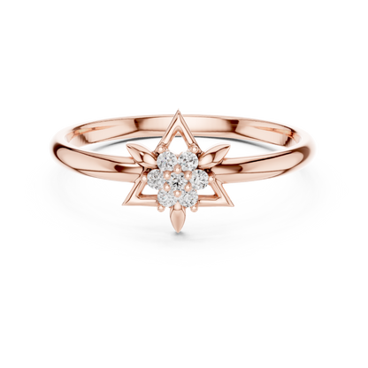 Ethereal Flower Diamond Ring | Timeless Luxury Love Symbol | White Gold Rose Yellow Style