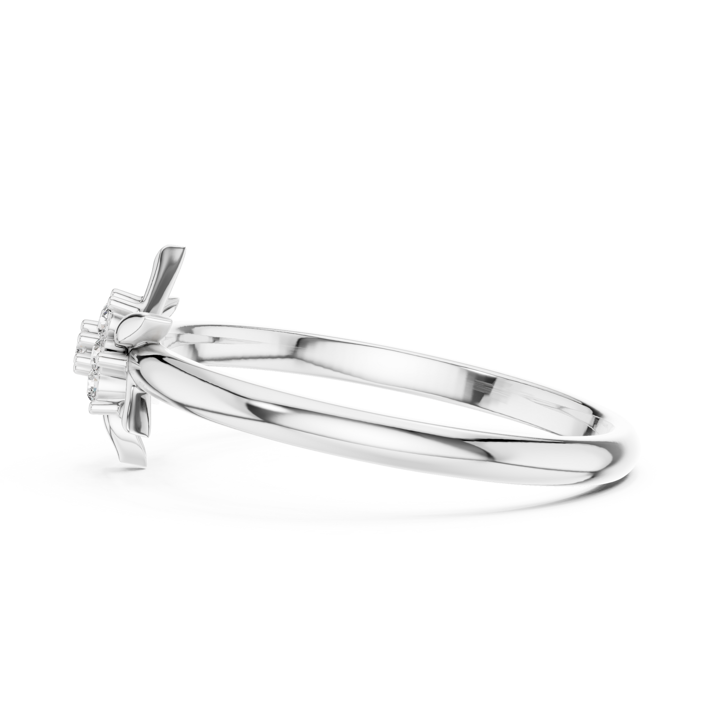 Ethereal Flower Diamond Ring | Timeless Luxury Love Symbol | White Gold Rose Yellow Style