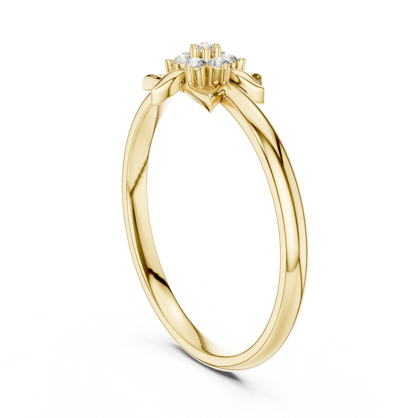 Ethereal Flower Diamond Ring | Timeless Luxury Love Symbol | White Gold Rose Yellow Style