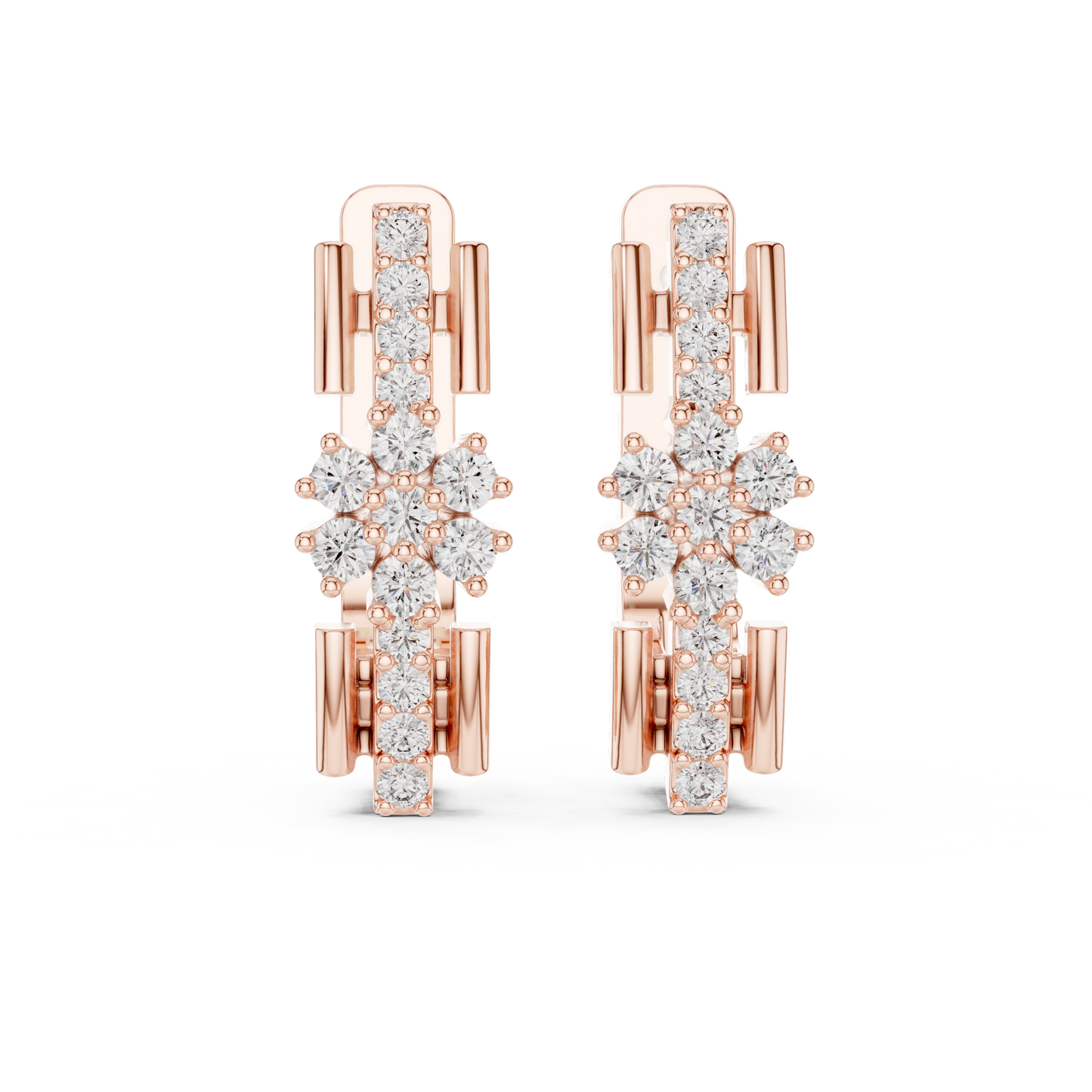 Starburst Huggie Earrings – Gold Hoop Drop – Dainty Cluster Sparkle – Luxury Everyday Jewelry Gift