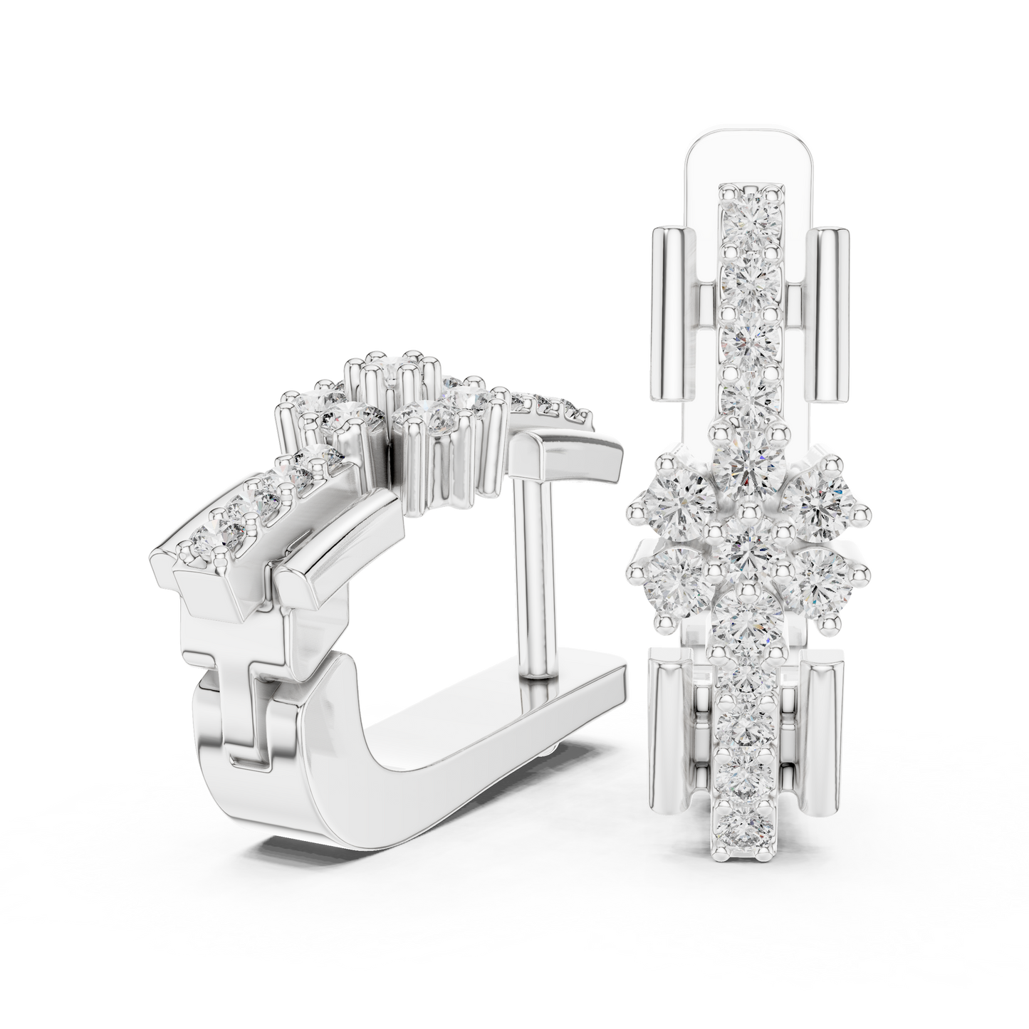 Starburst Huggie Earrings – Gold Hoop Drop – Dainty Cluster Sparkle – Luxury Everyday Jewelry Gift