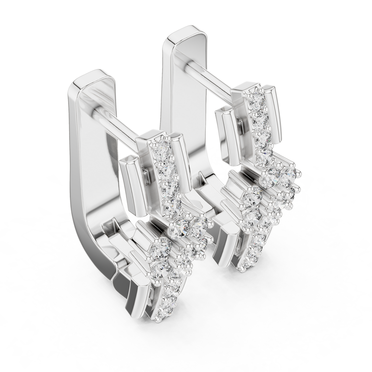 Starburst Huggie Earrings – Gold Hoop Drop – Dainty Cluster Sparkle – Luxury Everyday Jewelry Gift