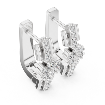 Starburst Huggie Earrings – Gold Hoop Drop – Dainty Cluster Sparkle – Luxury Everyday Jewelry Gift