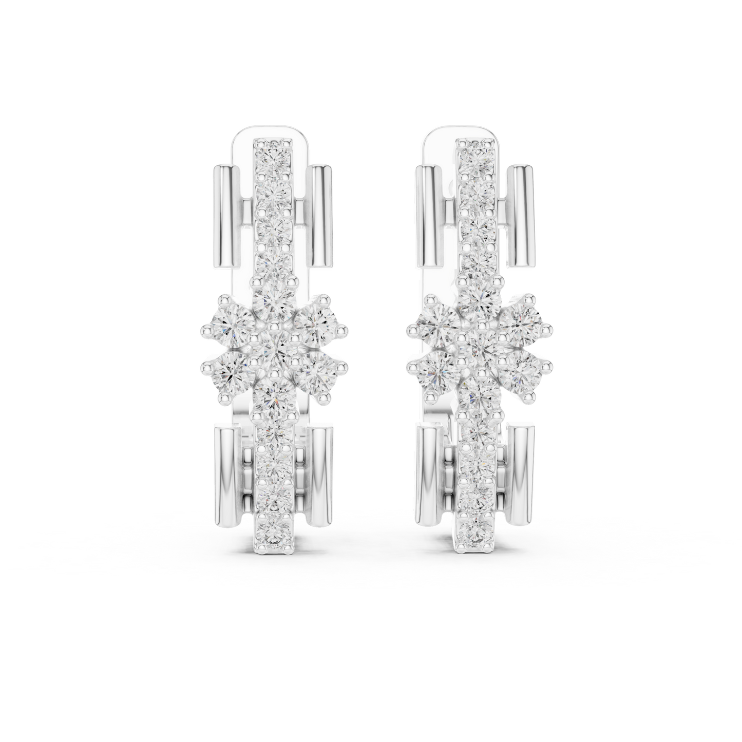 Starburst Huggie Earrings – Gold Hoop Drop – Dainty Cluster Sparkle – Luxury Everyday Jewelry Gift