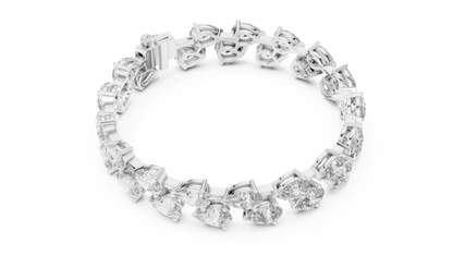 Prestige Pear Cut Diamond Bracelet • Grand Luxury Gold • Anniversary Gift for the Exceptional Woman