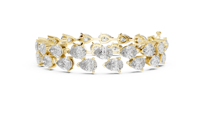Prestige Pear Cut Diamond Bracelet • Grand Luxury Gold • Anniversary Gift for the Exceptional Woman