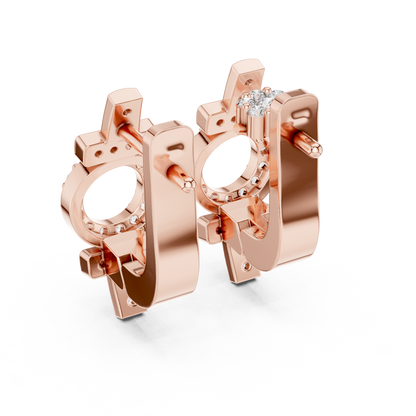 Huggie Earrings – Unique Symbol Design, Elegant Everyday Statement Jewelry