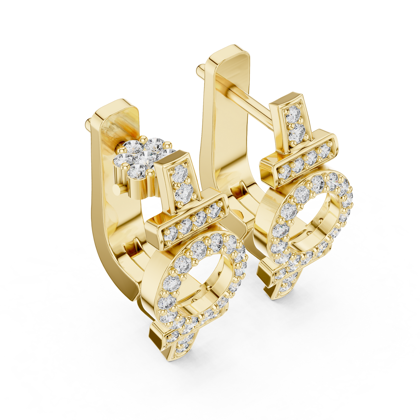 Huggie Earrings – Unique Symbol Design, Elegant Everyday Statement Jewelry