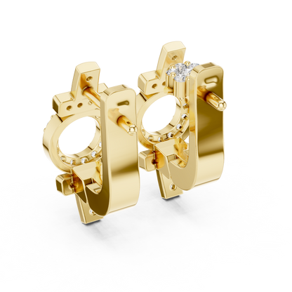 Huggie Earrings – Unique Symbol Design, Elegant Everyday Statement Jewelry