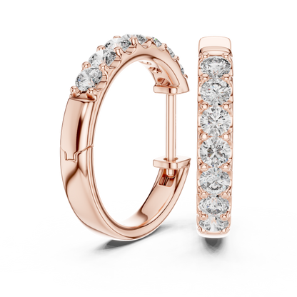 Brilliant Diamond Hoop Earrings | Chic Huggie | Lightweight Everyday Luxury Beauty