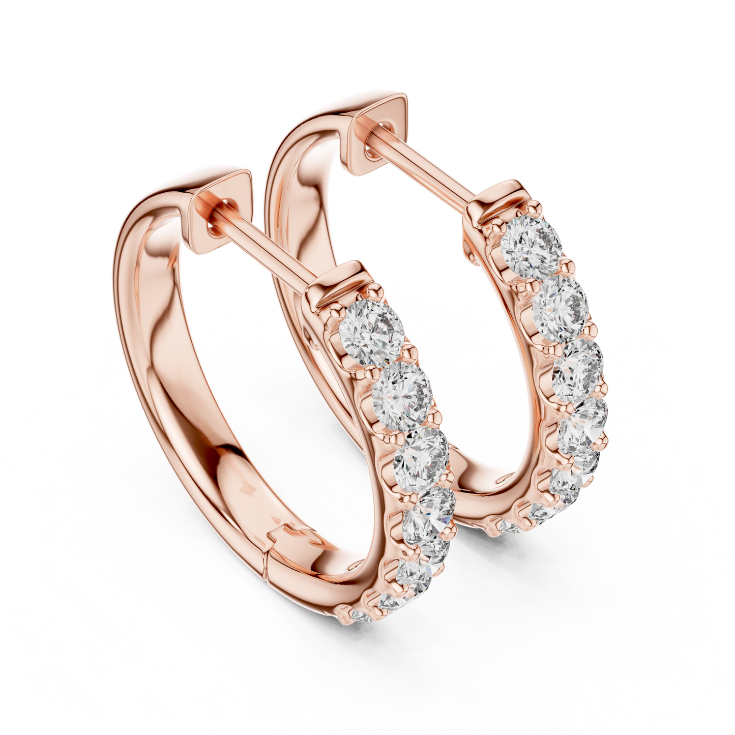 Brilliant Diamond Hoop Earrings | Chic Huggie | Lightweight Everyday Luxury Beauty