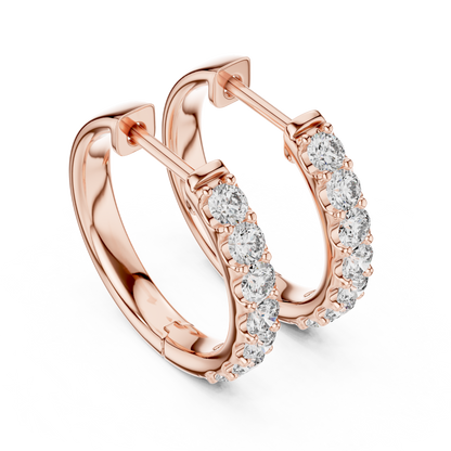 Brilliant Diamond Hoop Earrings | Chic Huggie | Lightweight Everyday Luxury Beauty