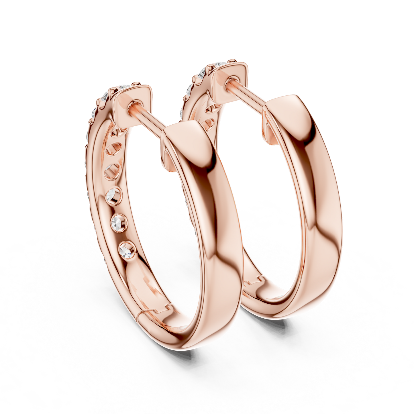 Brilliant Diamond Hoop Earrings | Chic Huggie | Lightweight Everyday Luxury Beauty