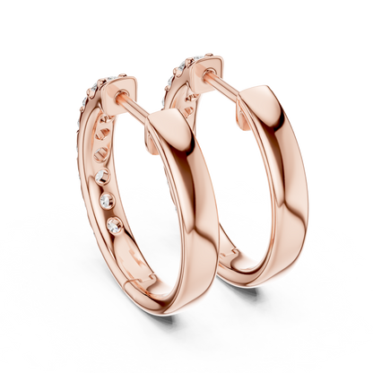 Brilliant Diamond Hoop Earrings | Chic Huggie | Lightweight Everyday Luxury Beauty