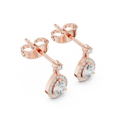 Delicate Drop Earrings | Oval Halo Sparkle | Chic Everyday Lightweight Luxury Design