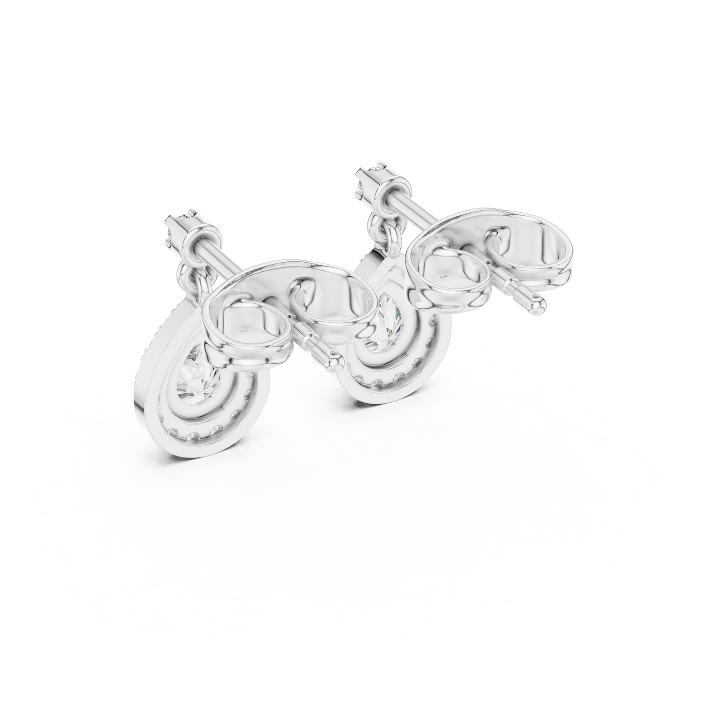 Delicate Drop Earrings | Oval Halo Sparkle | Chic Everyday Lightweight Luxury Design