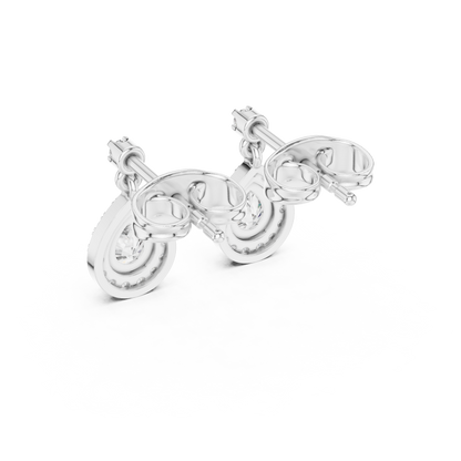 Delicate Drop Earrings | Oval Halo Sparkle | Chic Everyday Lightweight Luxury Design