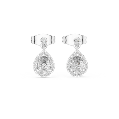 Delicate Drop Earrings | Oval Halo Sparkle | Chic Everyday Lightweight Luxury Design