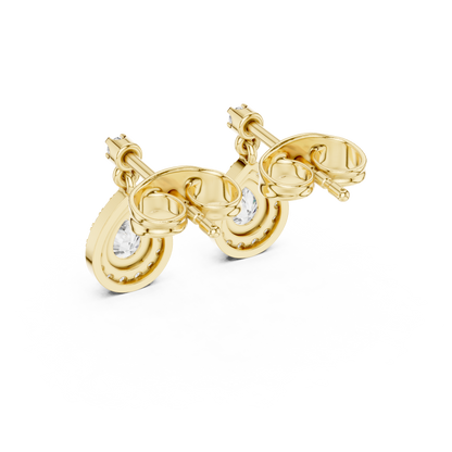 Delicate Drop Earrings | Oval Halo Sparkle | Chic Everyday Lightweight Luxury Design