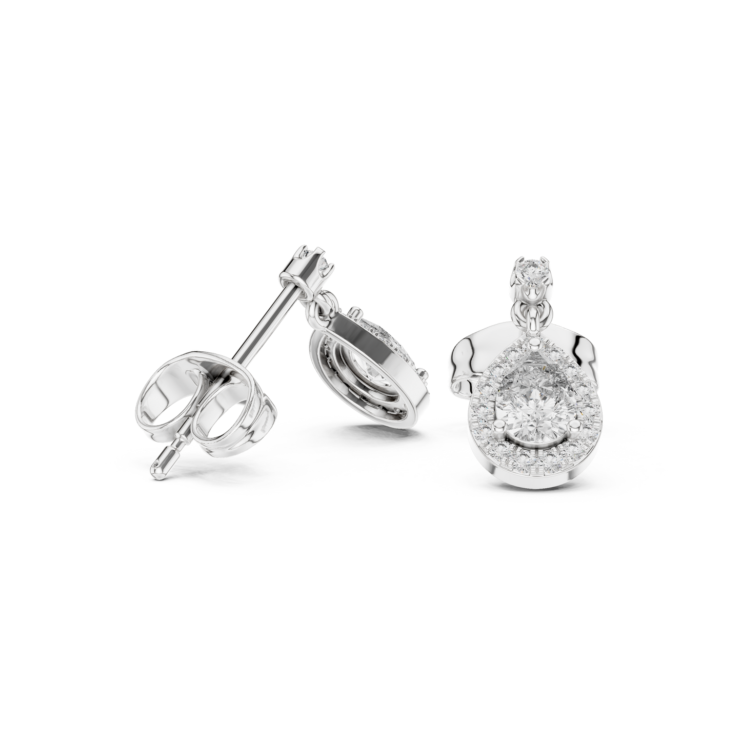 Delicate Drop Earrings | Oval Halo Sparkle | Chic Everyday Lightweight Luxury Design