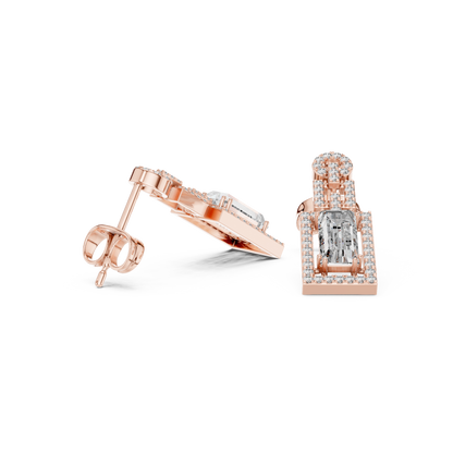 Sophisticated Gold Drops • Emerald Cut Dangles • Chic Party Jewelry - Geometric Dangle Wedding Gift