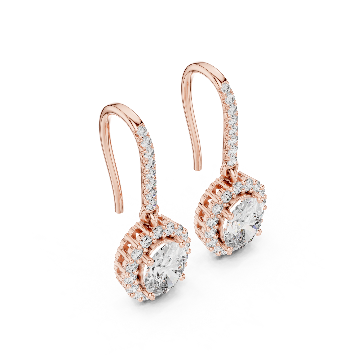 Goddess Glow Oval Drop Earrings • Lux Halo CZ Design • Glam  Bridal & Party Jewelry