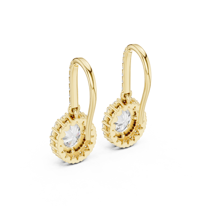 Goddess Glow Oval Drop Earrings • Lux Halo CZ Design • Glam  Bridal & Party Jewelry