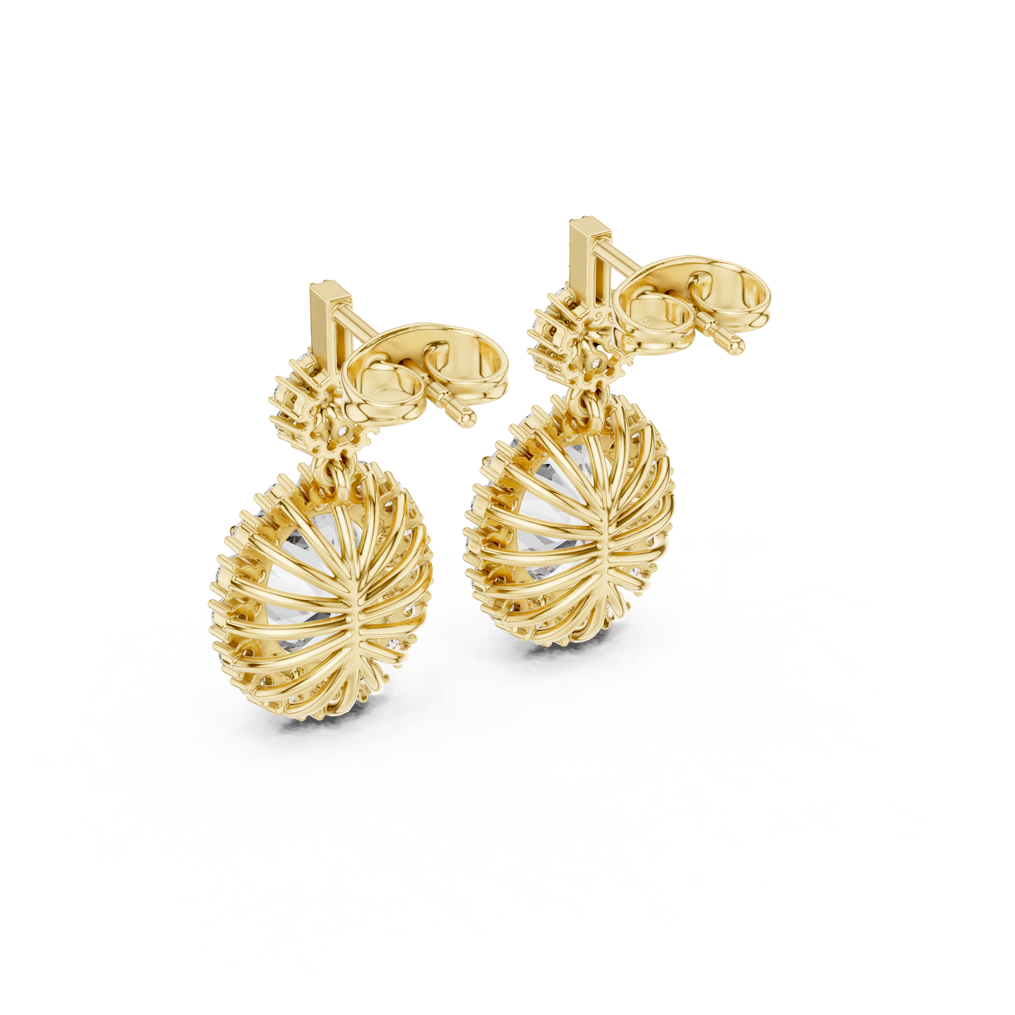 Dynasty Oval Halo Cluster Earrings • Heritage-Inspired Diamond Drops • Iconic Sparkle Design