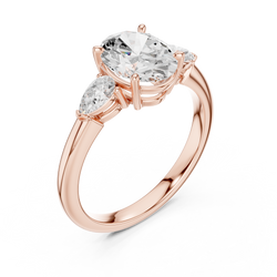 3 Stone Engagement Ring Side Profile