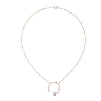 Celestial Arc Diamond - Dual Cut Halo Rare - Power Pendant Combo - Eclipse Frame Luxe - Emerald Round Fusion - Ultra Rare Pendant Combo