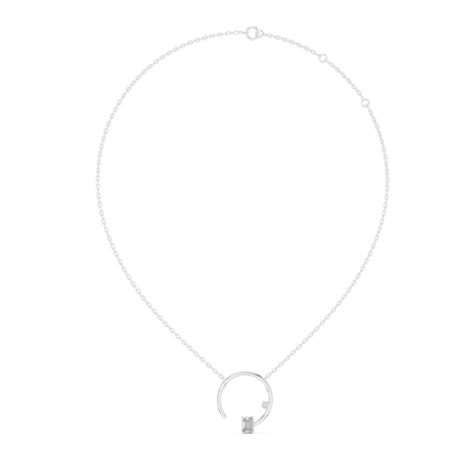 Celestial Arc Diamond - Dual Cut Halo Rare - Power Pendant Combo - Eclipse Frame Luxe - Emerald Round Fusion - Ultra Rare Pendant Combo