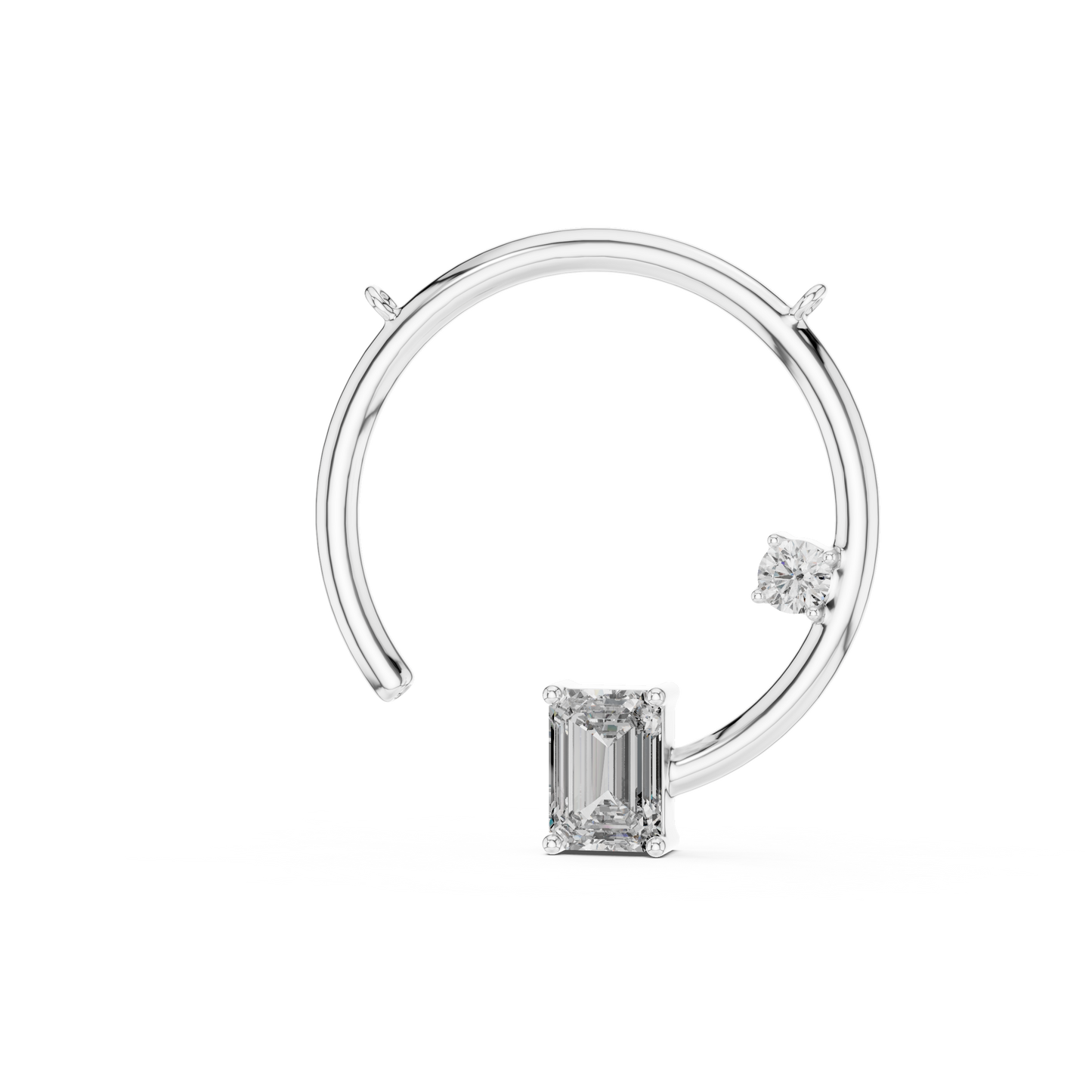 Celestial Arc Diamond - Dual Cut Halo Rare - Power Pendant Combo - Eclipse Frame Luxe - Emerald Round Fusion - Ultra Rare Pendant Combo