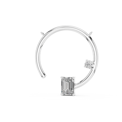 Celestial Arc Diamond - Dual Cut Halo Rare - Power Pendant Combo - Eclipse Frame Luxe - Emerald Round Fusion - Ultra Rare Pendant Combo