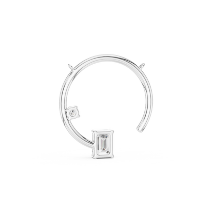 Celestial Arc Diamond - Dual Cut Halo Rare - Power Pendant Combo - Eclipse Frame Luxe - Emerald Round Fusion - Ultra Rare Pendant Combo