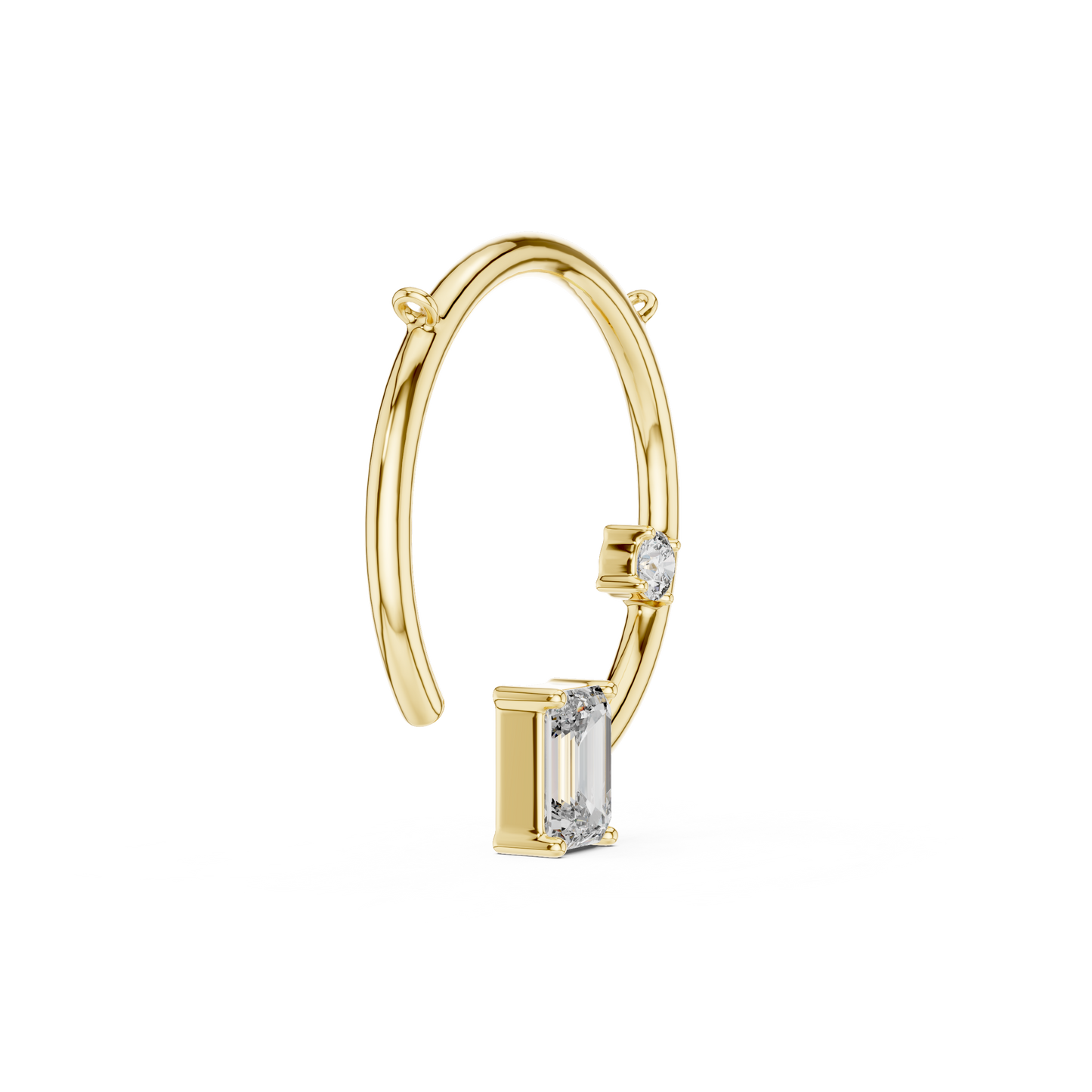 Celestial Arc Diamond - Dual Cut Halo Rare - Power Pendant Combo - Eclipse Frame Luxe - Emerald Round Fusion - Ultra Rare Pendant Combo