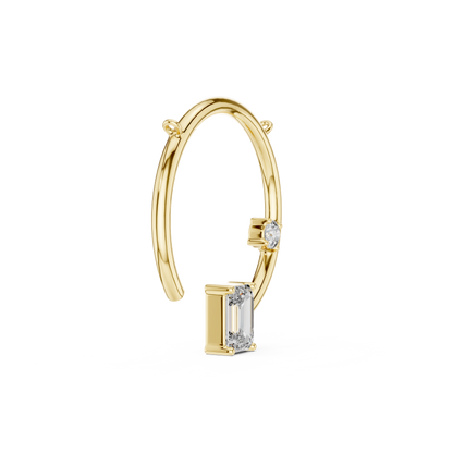 Celestial Arc Diamond - Dual Cut Halo Rare - Power Pendant Combo - Eclipse Frame Luxe - Emerald Round Fusion - Ultra Rare Pendant Combo