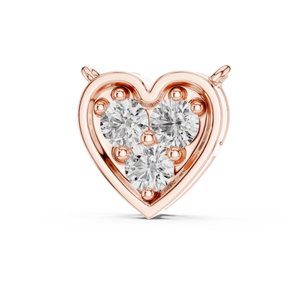 925 Sterling Silver | Heart Diamond Pendant Trio | Eternal Love Spark Luxury Combo