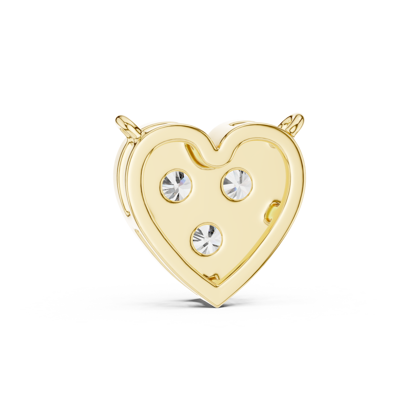 Yellow Rose White Gold | Heart Diamond Pendant Trio | Eternal Love Spark Luxury Combo