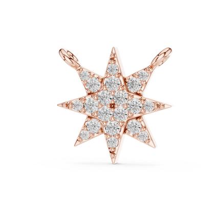 Heavenly Star Diamond Pendant | Designer Luxury Sparkle Charm | Yellow Rose White Gold Style (Copy)