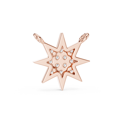 Heavenly Star Diamond Pendant | Designer Luxury Sparkle Charm | Yellow Rose White Gold Style (Copy)