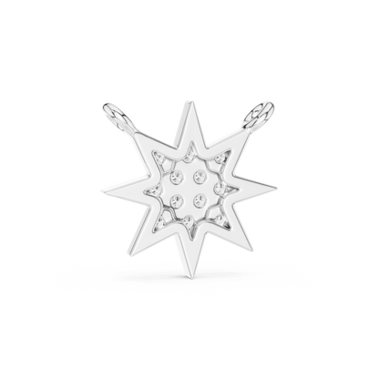 Heavenly Star Diamond Pendant | Designer Luxury Sparkle Charm | Yellow Rose White Gold Style (Copy)