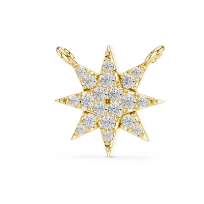 Heavenly Star Diamond Pendant | Designer Luxury Sparkle Charm | Yellow Rose White Gold Style (Copy)