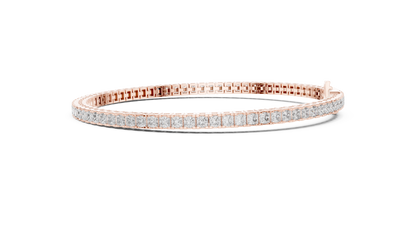 Princess Cut CZ Tennis Bracelet • Waterproof Gold Bracelet • Trendy Minimalist Gift • Minimal Luxury Jewelry