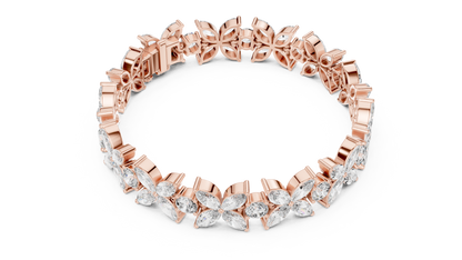 Sovereign Petal Diamond Bracelet – Marquise Cut Grandeur – Statement Diamond Luxury – Elite Floral Perfection