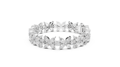 Sovereign Petal Diamond Bracelet – Marquise Cut Grandeur – Statement Diamond Luxury – Elite Floral Perfection